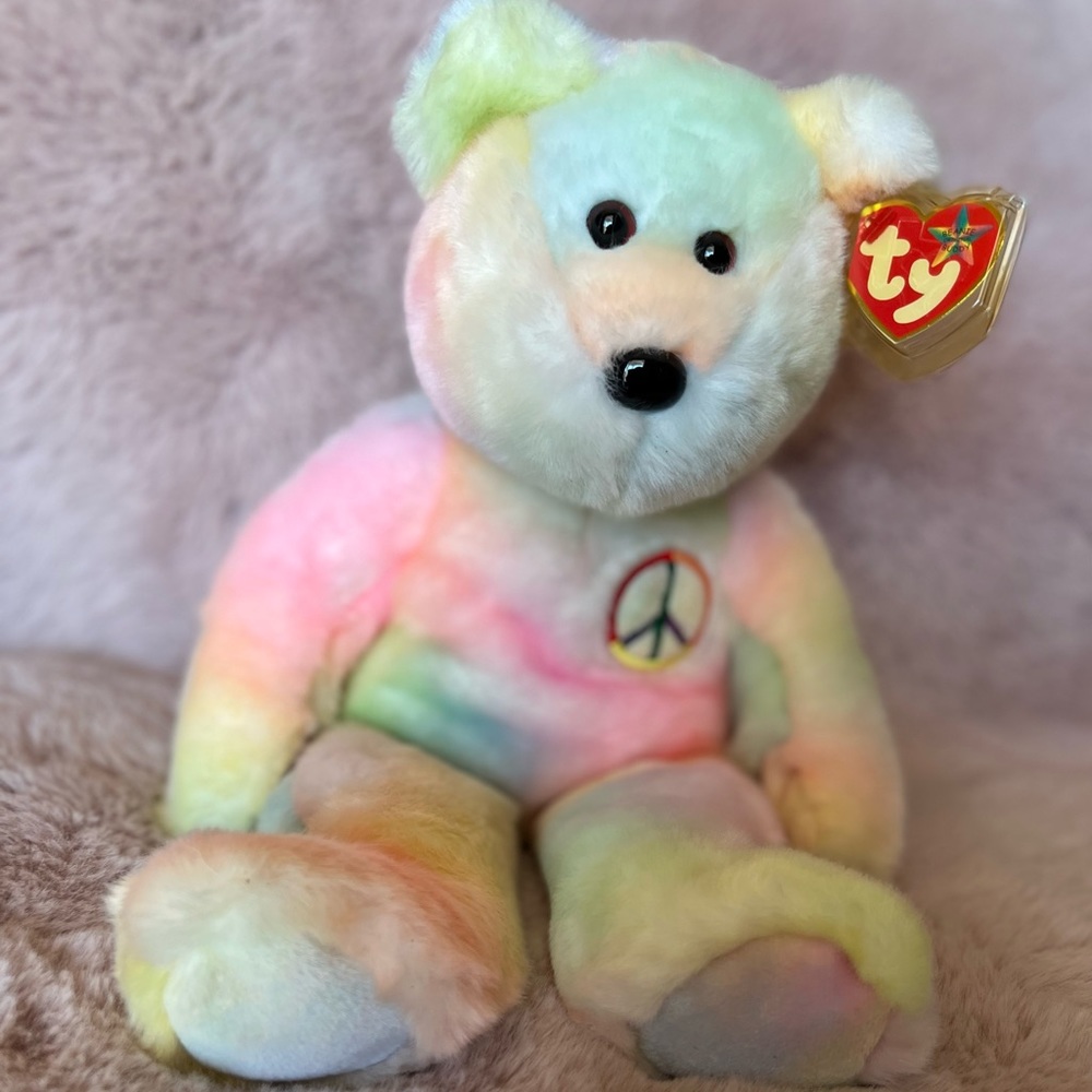 Ty Beanie plush Peace bear